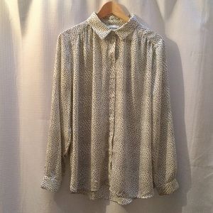 Patterned Button-Down Blouse (H&M)
